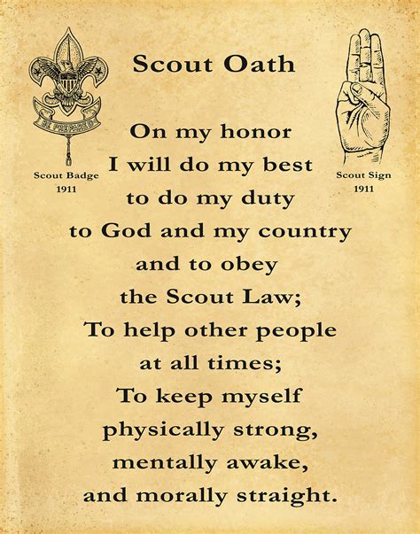 Scout Oath Printable